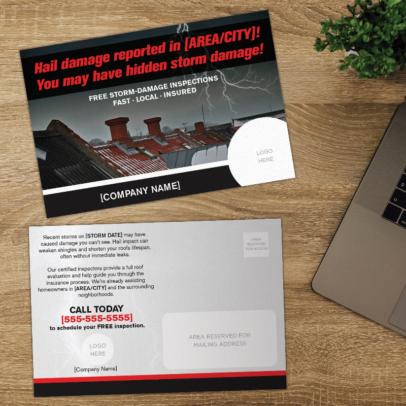 Hail Damage Postcard - PostcardGo