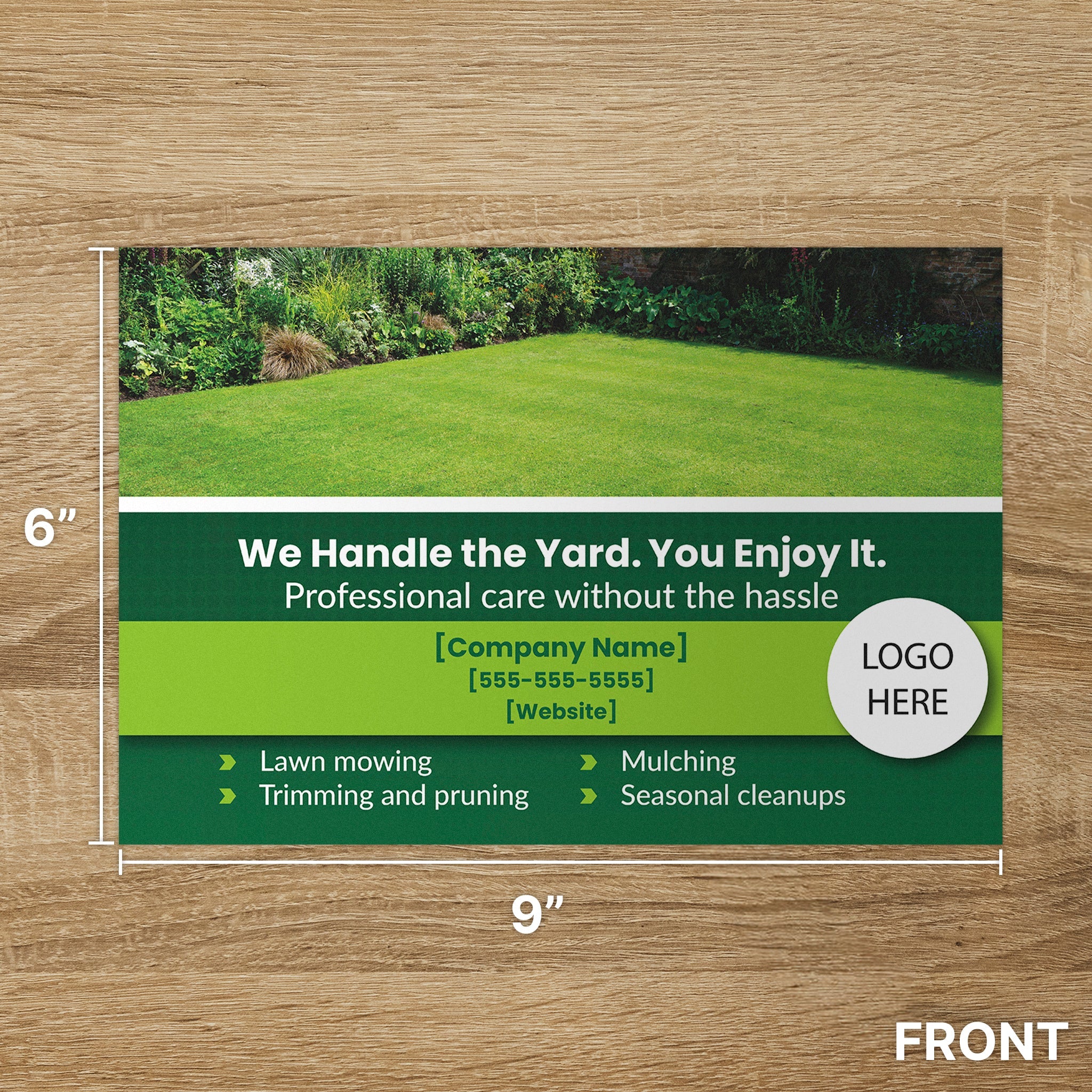 No Hassle Landscaping Postcard - Front