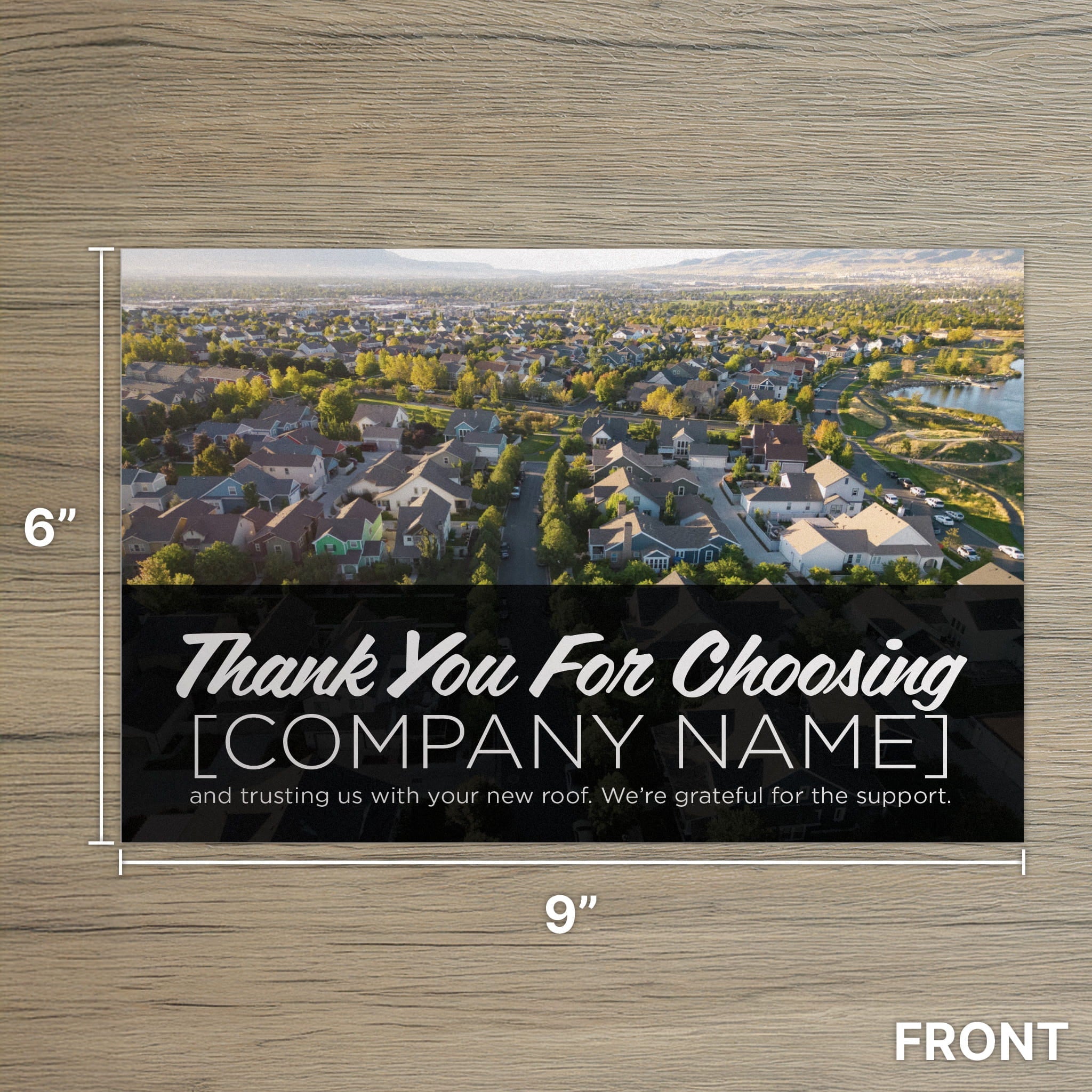 Post - Service Thank You Postcard Front